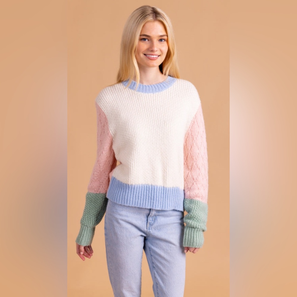 Sedge The Piper Sweater NWT SIZE MEDIUM 2024 collection color block - Picture 6 of 6
